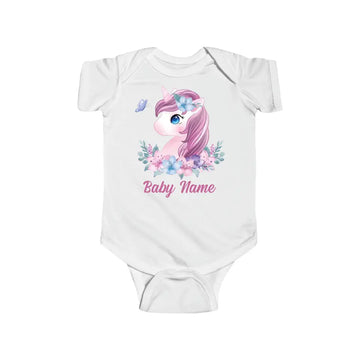 Personalized Baby Onesie Unicorn Watercolor Custom Baby Girl Gifts