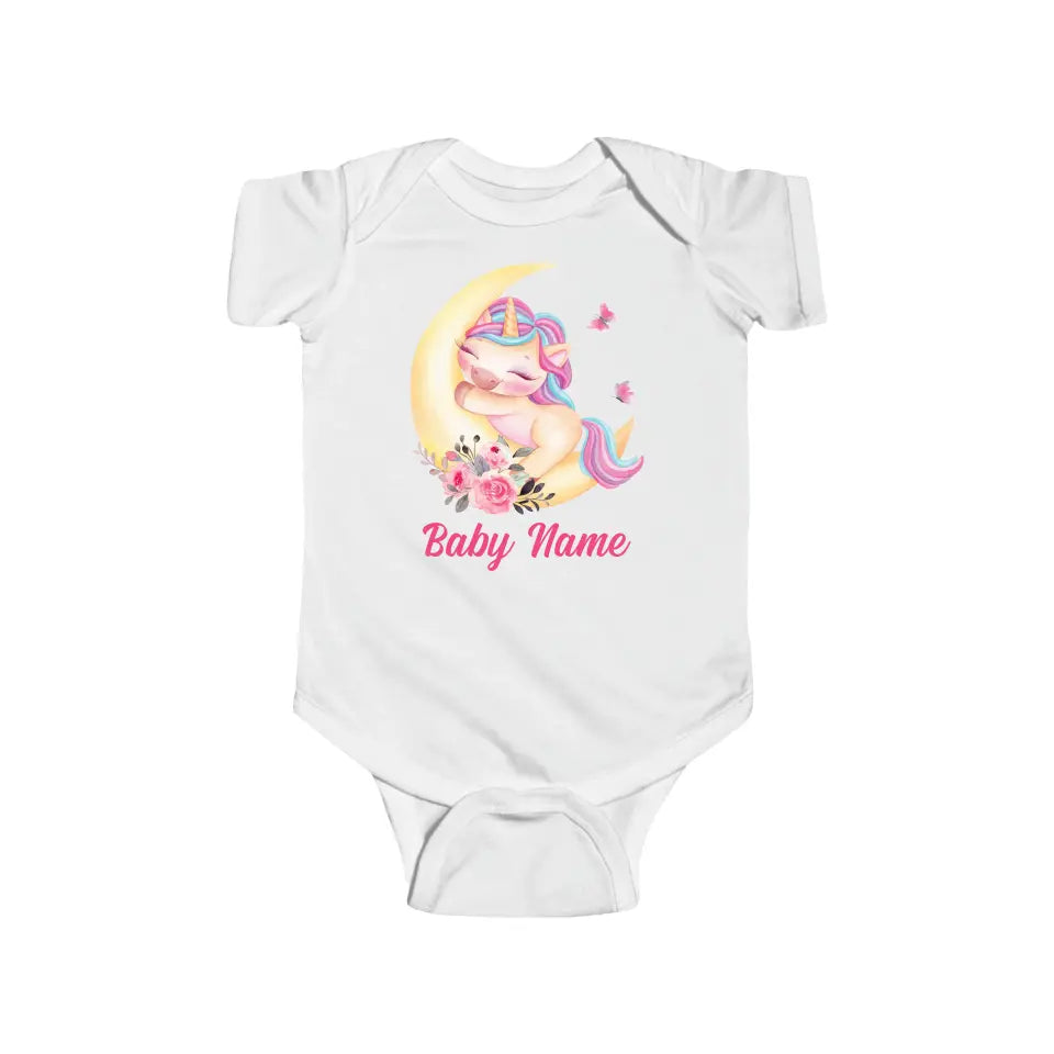 Personalized Baby Onesie Unicorn Watercolor Custom Baby Girl Gifts