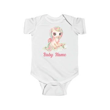 Personalized Baby Onesie Unicorn Watercolor Custom Baby Girl Gifts