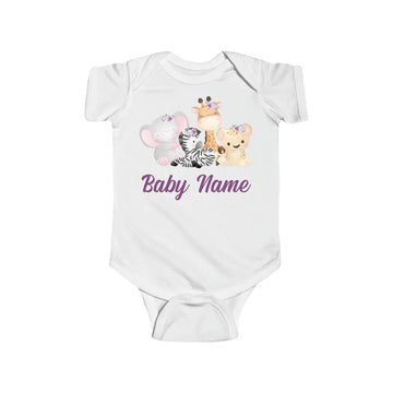 Personalized Baby Onesie Woodland Watercolor Custom Baby Girl Gifts