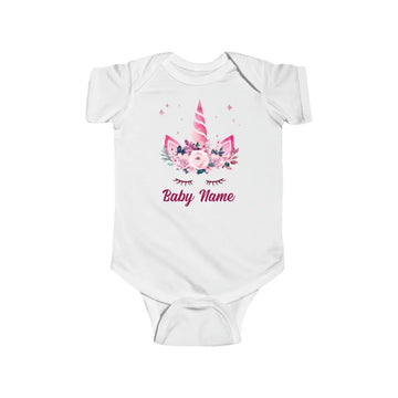 Personalized Baby Onesie Unicorn Watercolor Custom Baby Girl Gifts