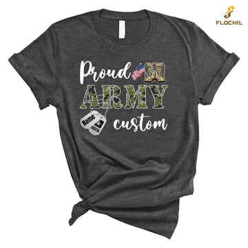 Custom Army Mom Shirts, Personalized Proud Army Mom Shirt, Army Gifts For Mom