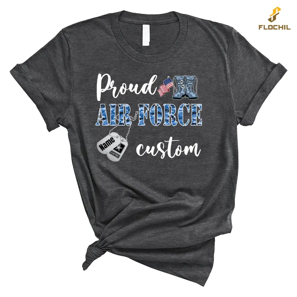 Custom Air Force Mom Shirt, Personalized Proud Air Force Mom Shirt, Army Gifts For Mom