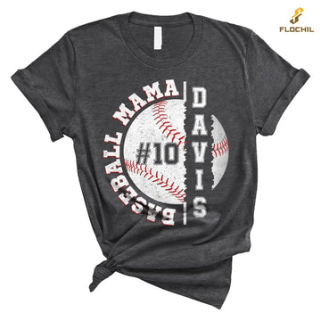 Personalized Baseball Mom Shirt, Custom Vintage Baseball Mom T Shirts, Mother's Day Gifts For Mom