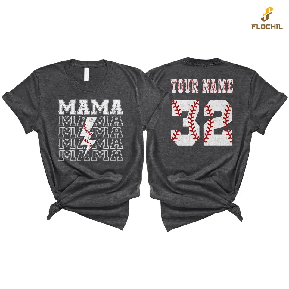 Personalized Baseball Mom Shirt, Custom Vintage Baseball Mom T Shirts, Mother's Day Gifts For Mom