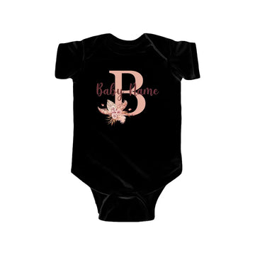 Personalized Baby Onesie Floral Watercolor Custom Baby Girl Gifts